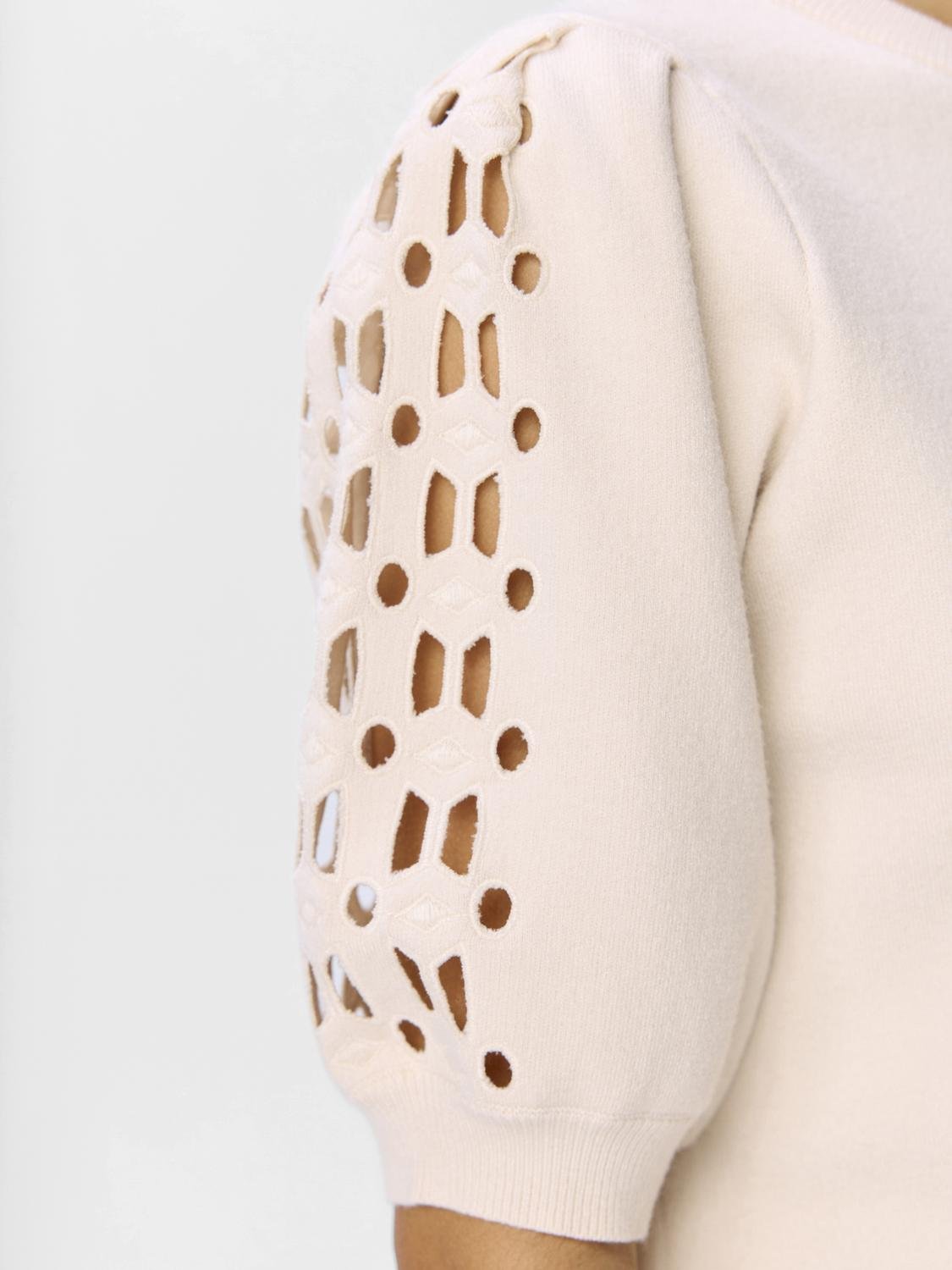 OBJYUKI Pullover - White Sand - VERO MODA & VILA Bergvik